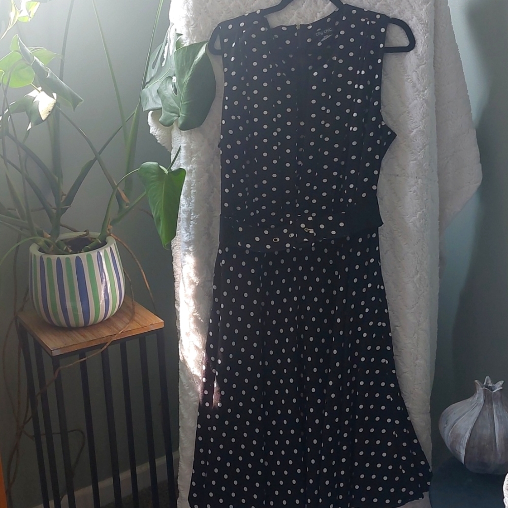City chic polkadot dress